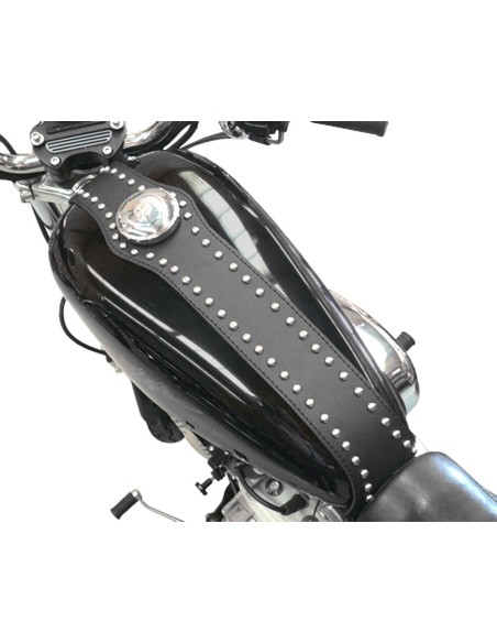 CUBREDEPOSITO MOTO TACHUELAS PIEL HD SPORTSTER