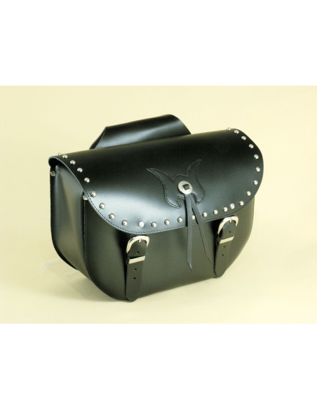 ALFORJAS PIEL LOWBAG TACHUELAS UNIVERSALES 40X25X15