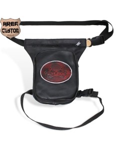 BOLSO PERNERA PETACA SKULL VINTAGE PIEL