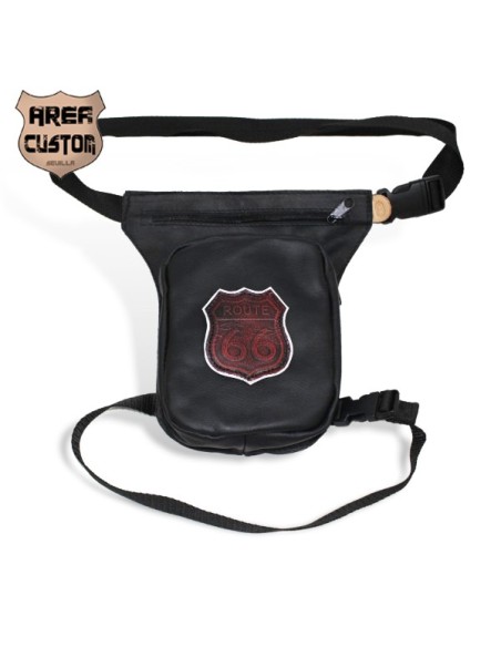 BOLSO PERNERA PETACA ROUTE 66 VINTAGE PIEL