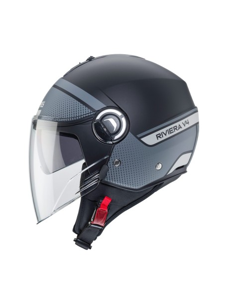CASCO JET RIVIERA V4 CABERG ELITE NEGRO MATE - ANTRACITA - GRIS