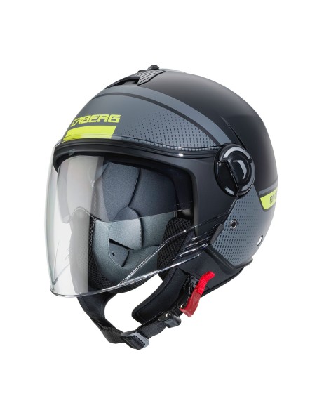 CASCO JET RIVIERA V4 CABERG ELITE NEGRO MATE - ANTRACITA - FLUOR
