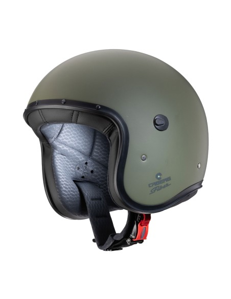 CASCO JET CABERG FREERIDE VERDE MILITAR MATE