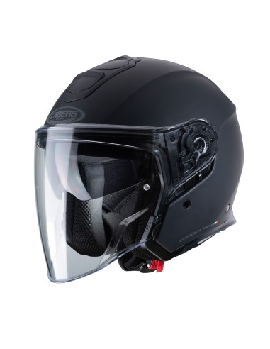CASCO JET CABERG FLYON NEGRO MATE