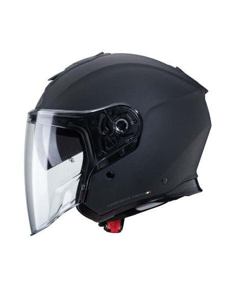 CASCO JET CABERG FLYON NEGRO MATE