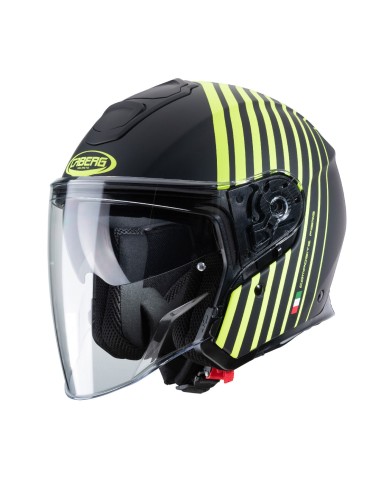 CASCO JET CABERG FLYON BAKARI NEGRO MATE - FLUOR CASCO JET CABERG FLYON BAKARI NEGRO MATE - FLUOR