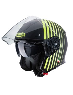 CASCO JET CABERG FLYON BAKARI NEGRO MATE - FLUOR