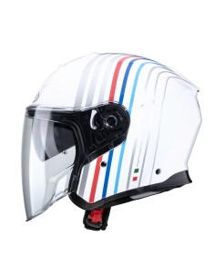 CASCO JET CABERG FLYON BAKARI BLANCO - PLATA - BMW