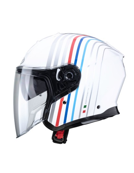 CASCO JET CABERG FLYON BAKARI BLANCO - PLATA - BMW
