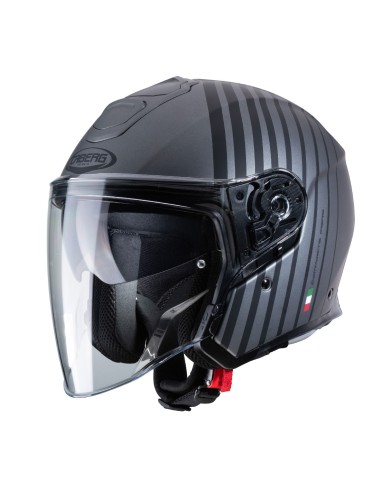 CASCO JET CABERG FLYON BAKARI GRIS PLOMO MATE - NEGRO CASCO JET CABERG FLYON BAKARI GRIS PLOMO MATE - NEGRO