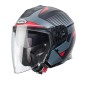CASCO JET CABERG FLYON RIO NEGRO MATE - ROJO - ANTRACITA - PLATA CASCO JET CABERG FLYON RIO NEGRO MATE - ROJO - ANTRACITA - PLATA