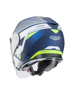 CASCO JET CABERG FLYON RIO AZUL MATE - BLANCO - FLUOR - PLATA