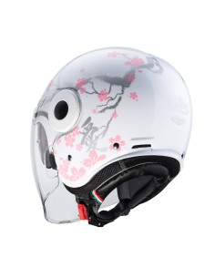 CASCO CABERG UPTOWN BLOOM BLANCO - PLATA - ROSA