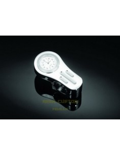 RELOJ CUARZO CROMADO PARA MANILLAR 22 Y 25 MM