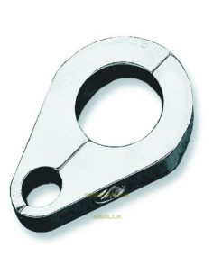 BRIDA CROMADA SUJETACABLE PARA MANILLAR 25 MM