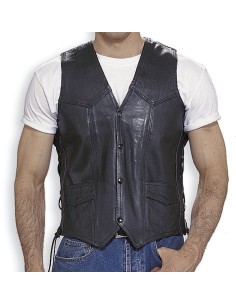 CHALECO PIEL CORDON LATERAL MV303