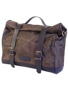 ALFORJA VINTAGE KLICK-FIX ALGODON ENCERADO Y PIEL