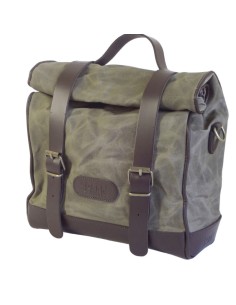 ALFORJA VINTAGE KLICK-FIX ALGODON ENCERADO Y PIEL