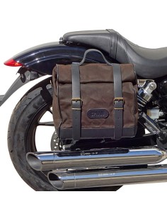 ALFORJA VINTAGE KLICK-FIX ALGODON ENCERADO Y PIEL