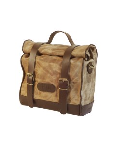 ALFORJA VINTAGE ALGODON ENCERADO Y PIEL