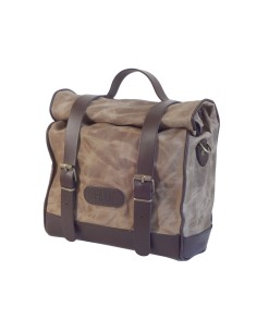 ALFORJA VINTAGE ALGODON ENCERADO Y PIEL