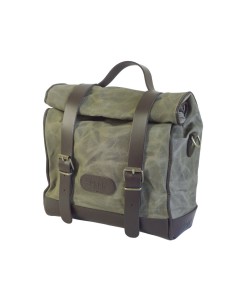 ALFORJA VINTAGE ALGODON ENCERADO Y PIEL