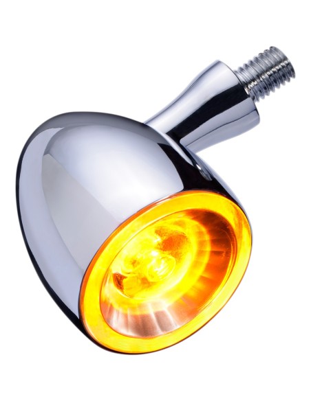 INTERMITENTE Y LUZ POSICION LED BULLET 1000 CROMADO HOMOLOGADO