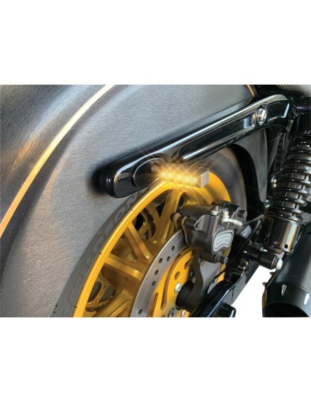 INTERMITENTE LED LUZ FRENO Y TRASERA NEGRO BLOKK-LINE HOMOLOGADO