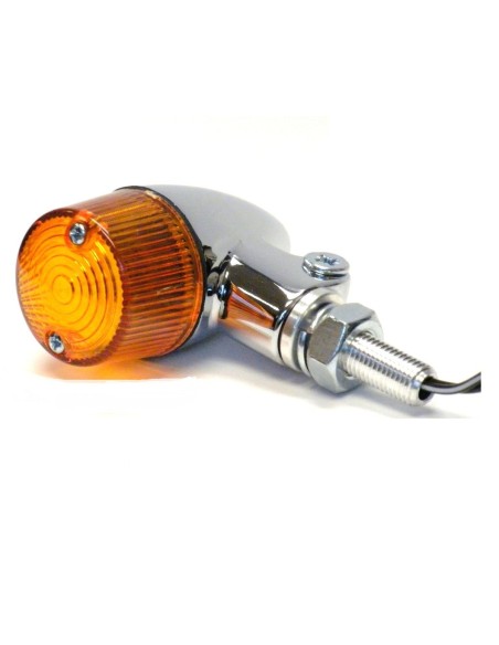 INTERMITENTES LED CARCASA ALUMINIO CROMADO AMBAR FL SENC ØLENTE 36MM HOMOLOGADO