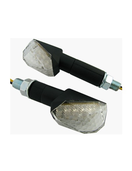 INTERMITENTES LED UNIVERSAL ALUMINIO NEGRO LENTE TRP HOMOLOGADO