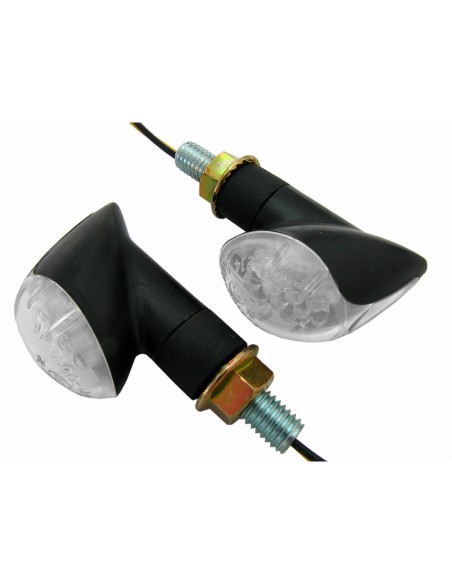 INTERMITENTES LED UNIVERSAL ALUMINIO NEGRO LENTE TRP HOMOLOGADO