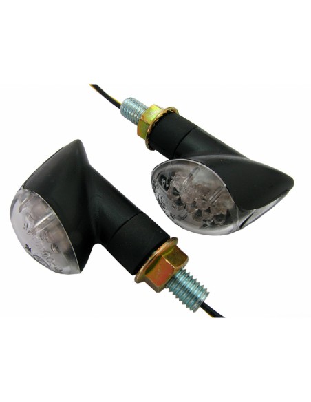 INTERMITENTES LED UNIVERSAL ALUMINIO NEGRO LENTE AHM HOMOLOGADO