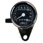 MINI CUENTAKILOMETROS CON PARCIAL 60mm FONDO NEGRO
