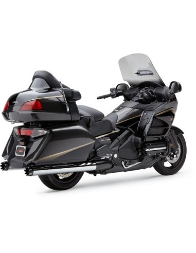 SILENCIADORES SLIP-ON 102 MM (4") DUAL CUT CR PUNTA NEGRA HONDA F6B Y GL1800 SILENCIADORES SLIP-ON 102 MM (4") DUAL CUT CR PUNTA NEGRA HONDA F6B Y GL1800