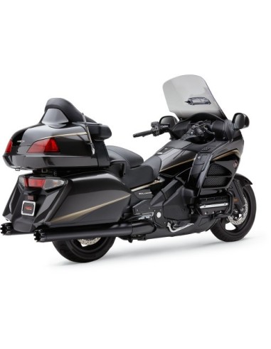 SILENCIADORES SLIP-ON 102 MM (4") DUAL CUT NEGRO PUNTA NEGRA HONDA F6B Y GL1800