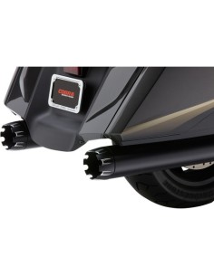 SILENCIADORES SLIP-ON 102 MM (4") DUAL CUT NEGRO PUNTA NEGRA HONDA F6B Y GL1800