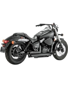 ESCAPE SHORTSHOTS STAGGERED NEGRO HONDA VT750C SHADOW 04-16