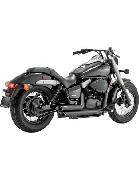 ESCAPE SHORTSHOTS STAGGERED NEGRO HONDA VT750C SHADOW 04-16