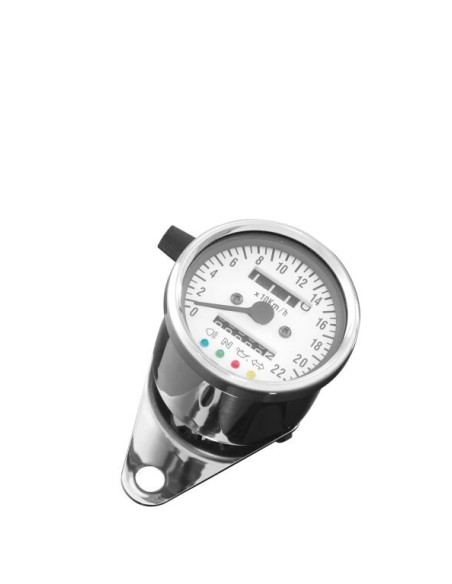 CUENTAKILOMETROS 60mm FONDO BLANCO CON PARCIAL E INDICADORES