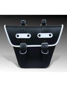 ALFORJA MARBELLA CAFE RACER UNIVERSAL NEGRO-BLANCO