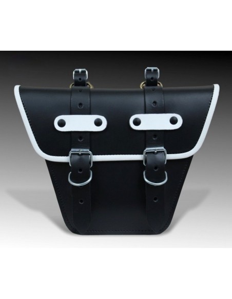 ALFORJA MARBELLA CAFE RACER UNIVERSAL NEGRO-BLANCO