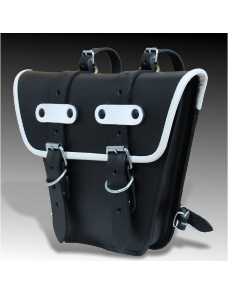 ALFORJA MARBELLA CAFE RACER UNIVERSAL NEGRO-BLANCO