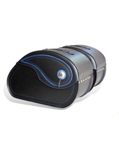 ALFORJAS RIGIDAS PIEL NAPOLEON BMW R18 HILO AZUL