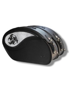 ALFORJAS RIGIDAS PIEL VENDETTA TRIBAL ASPAS BMW R18