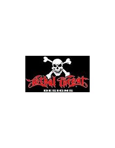 PEGATINA CHROME SKULL "LETHAL THREAT"
