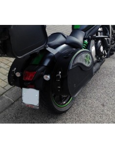 ALFORJAS RIGIDAS PIEL VENDETTA KAWASAKI VULCAN S PERFIL KAWA