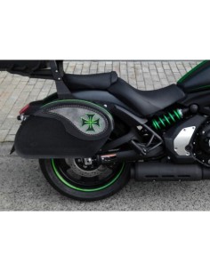 ALFORJAS RIGIDAS PIEL VENDETTA KAWASAKI VULCAN S PERFIL KAWA