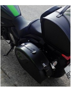 ALFORJAS RIGIDAS PIEL VENDETTA KAWASAKI VULCAN S PERFIL KAWA