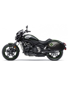 ALFORJAS RIGIDAS PIEL VENDETTA KAWASAKI VULCAN S 650 CRUZ VERDE