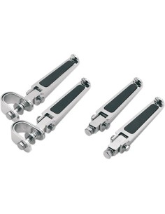 ESTRIBERAS CON APLICACIONES DE GOMA CON ABRAZADERAS EN U